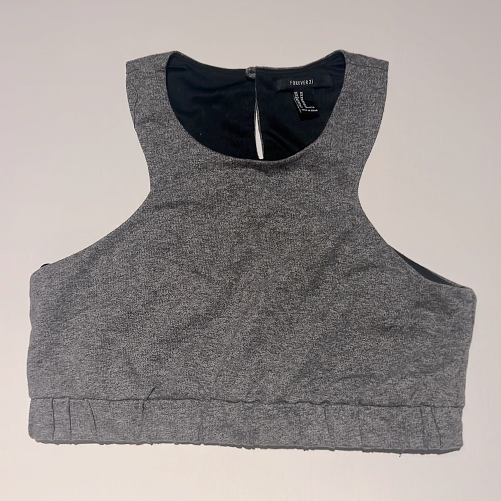 FOREVER 21 Heathers grey crop top